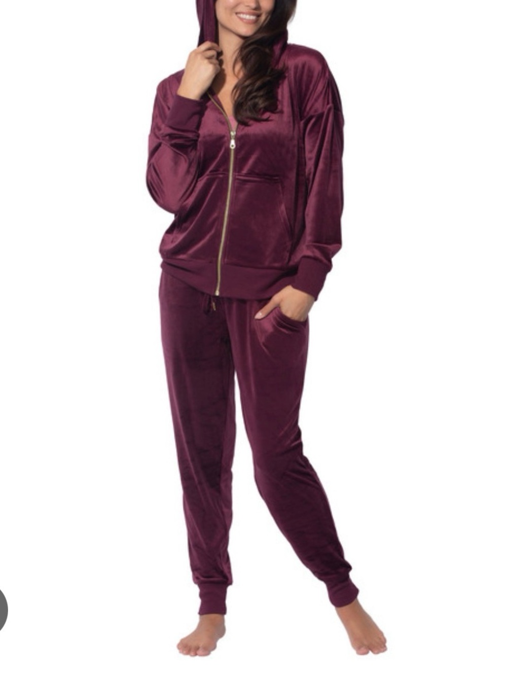 Black Bow Velour Lounge Set